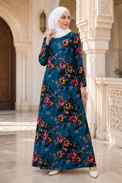 Printed Crepe Abaya AYP-677