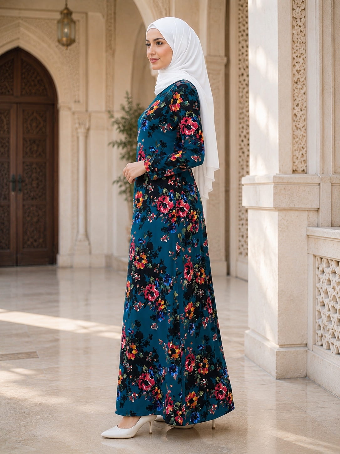 Printed Crepe Abaya AYP-677