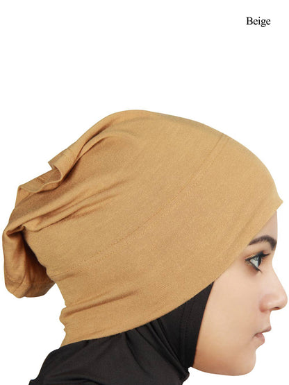 Two Piece Instant Beige Viscose Jersey Hijab