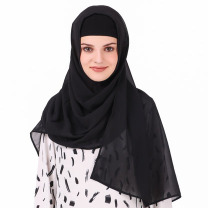 Long Hijab in Breathable Soft Laser Georgette