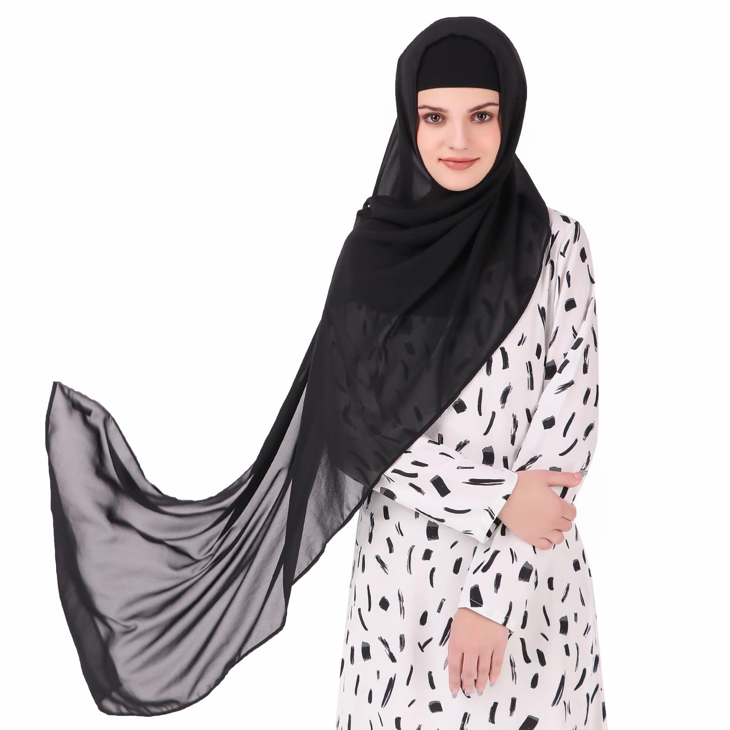 Long Hijab in Breathable Soft Laser Georgette