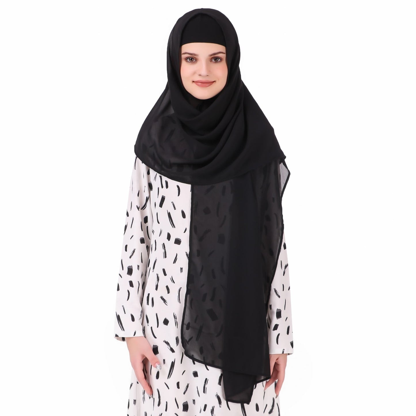 Long Hijab in Breathable Soft Laser Georgette