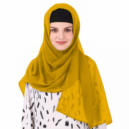 Long Hijab in Breathable Soft Laser Georgette
