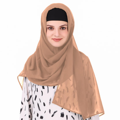 Long Hijab in Breathable Soft Laser Georgette