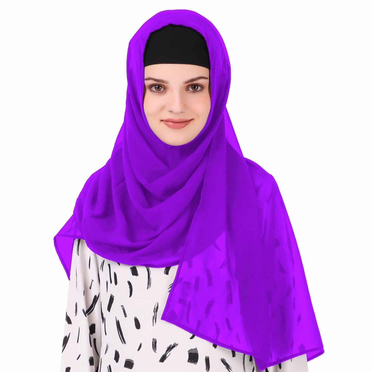 Long Hijab in Breathable Soft Laser Georgette