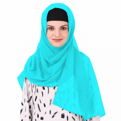 Long Hijab in Breathable Soft Laser Georgette