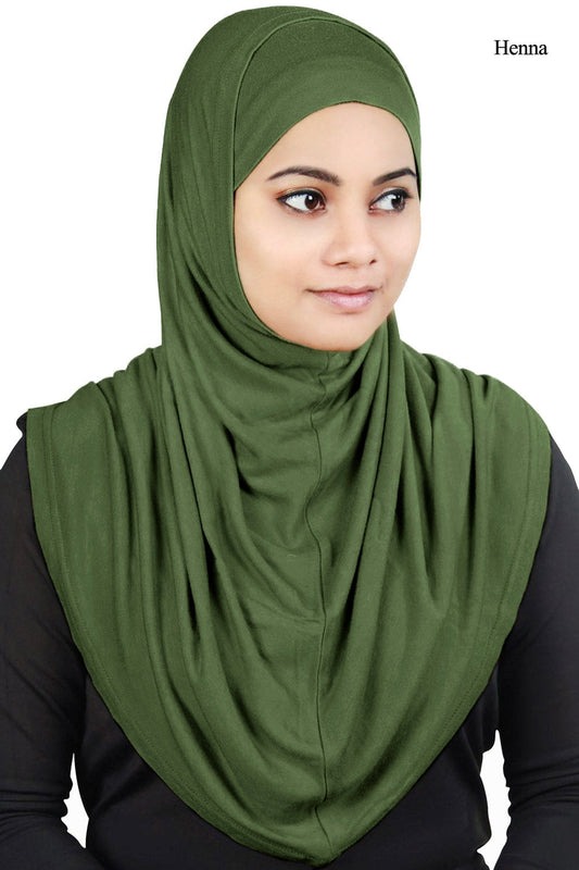 Two Piece Al-Amira Henna Viscose Jersey Hijab