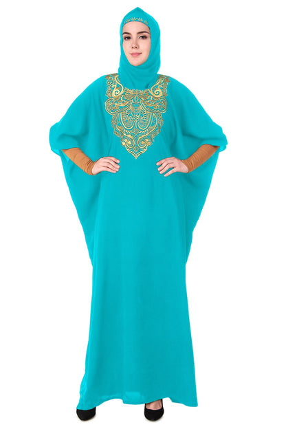 Intricate Floral Design Hand Embroidered Kaftan