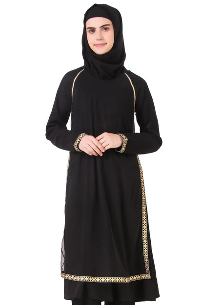 Najdah Black Nida & Net Umbrella Tunic