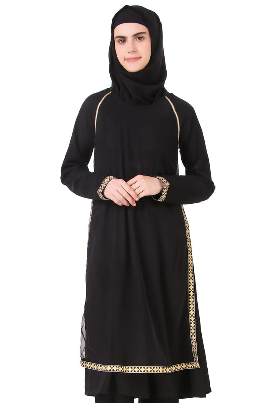 Najdah Black Nida & Net Umbrella Tunic