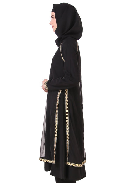 Najdah Black Nida & Net Umbrella Tunic