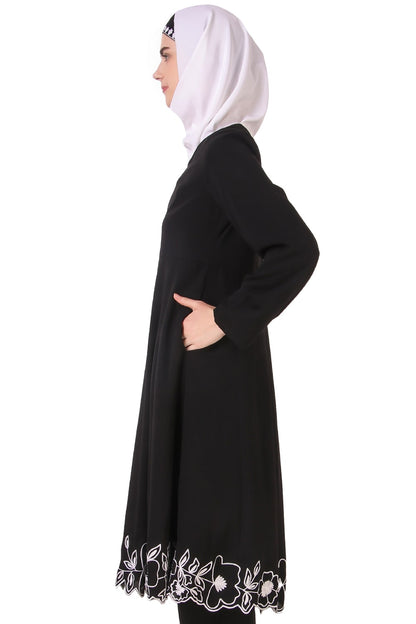 Embellished Scalped Bottom Anarkali Tunic