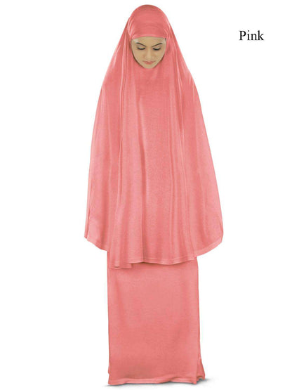 Dua Prayer Set (Khimar + Long Skirt)  - Soft Viscose Jersey