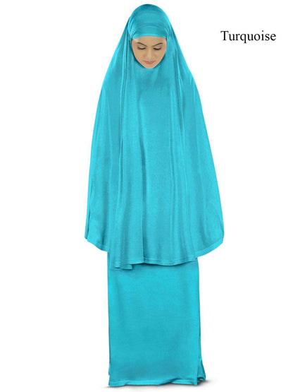 Dua Prayer Set (Khimar + Long Skirt)  - Soft Viscose Jersey