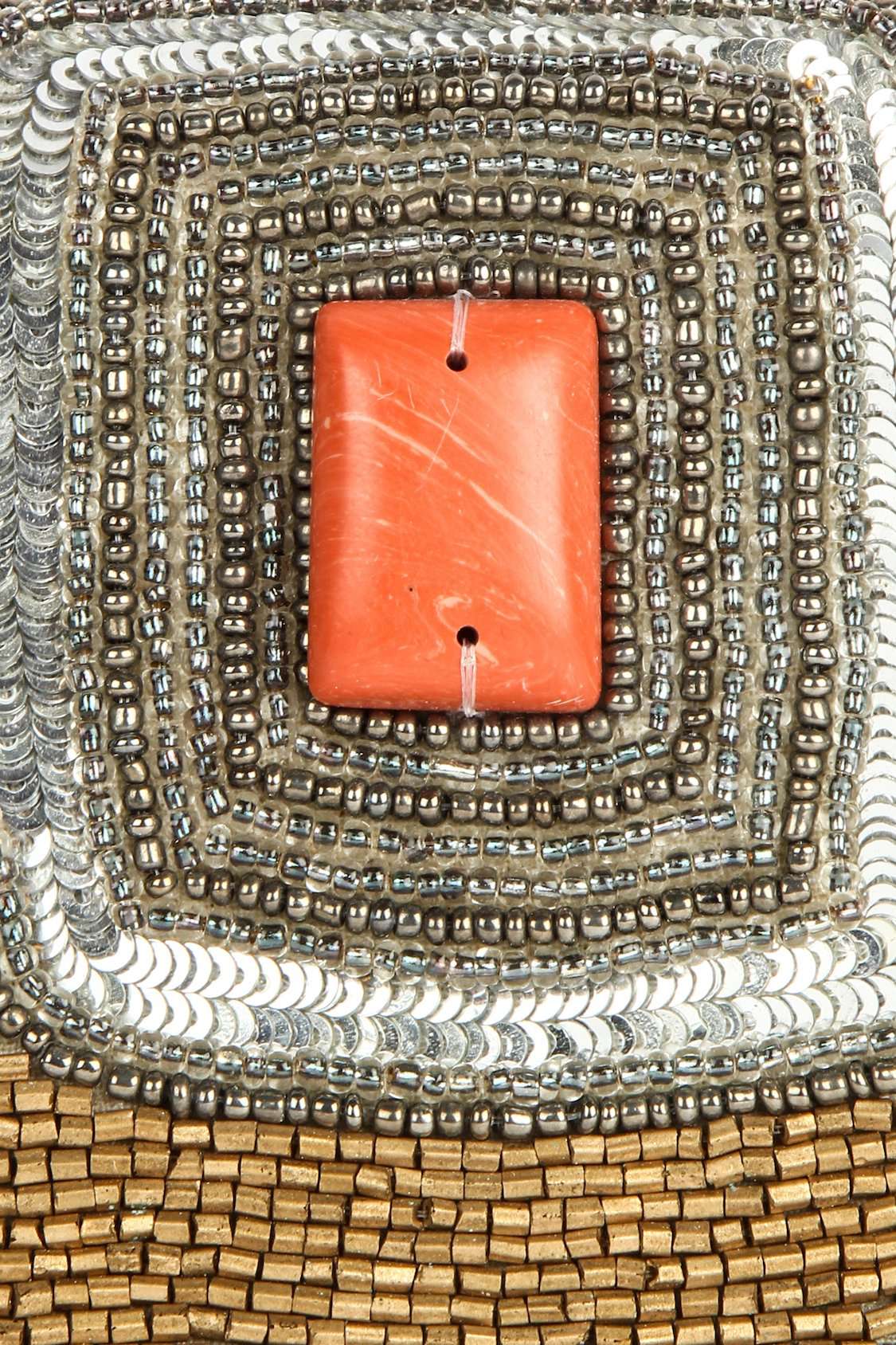 Sadie Gold Hand Embroidered Clutch Bag