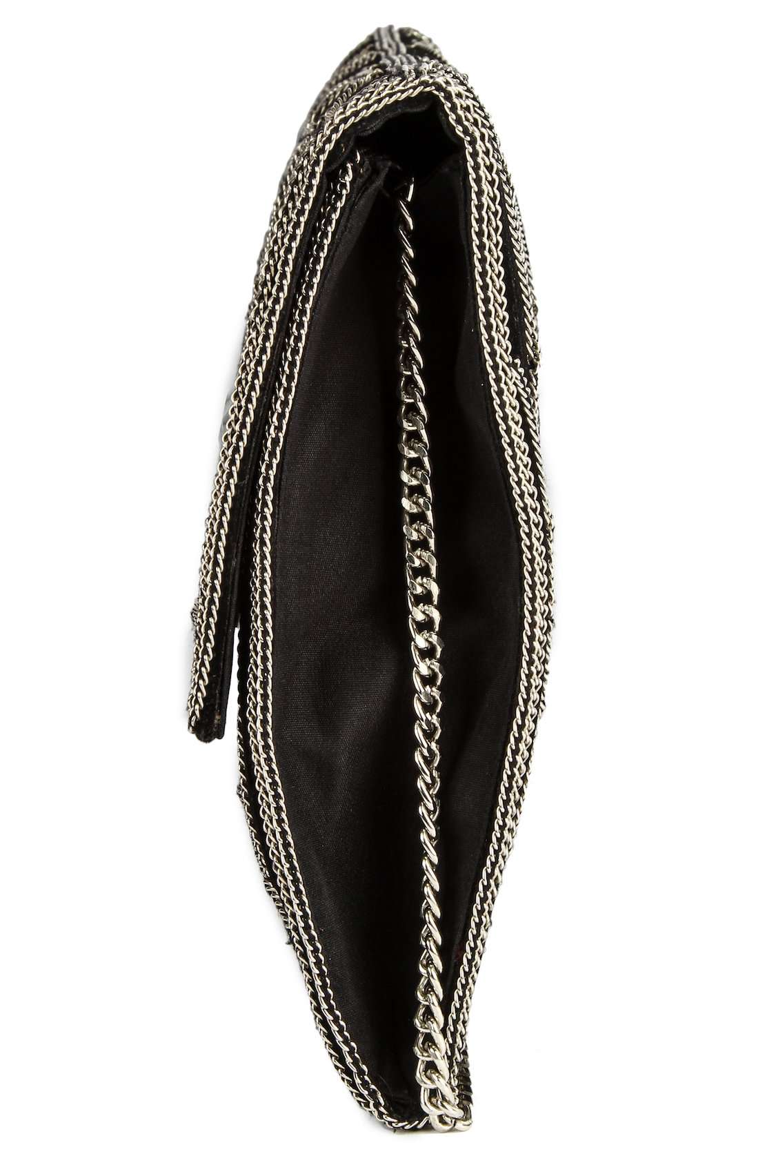 Lillian Black Spider Web Clutch Bag