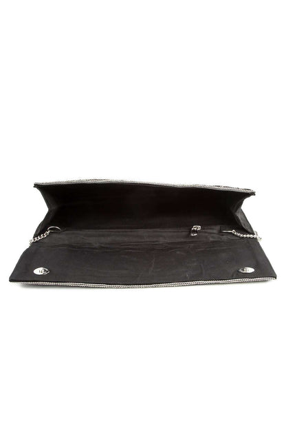 Lillian Black Spider Web Clutch Bag