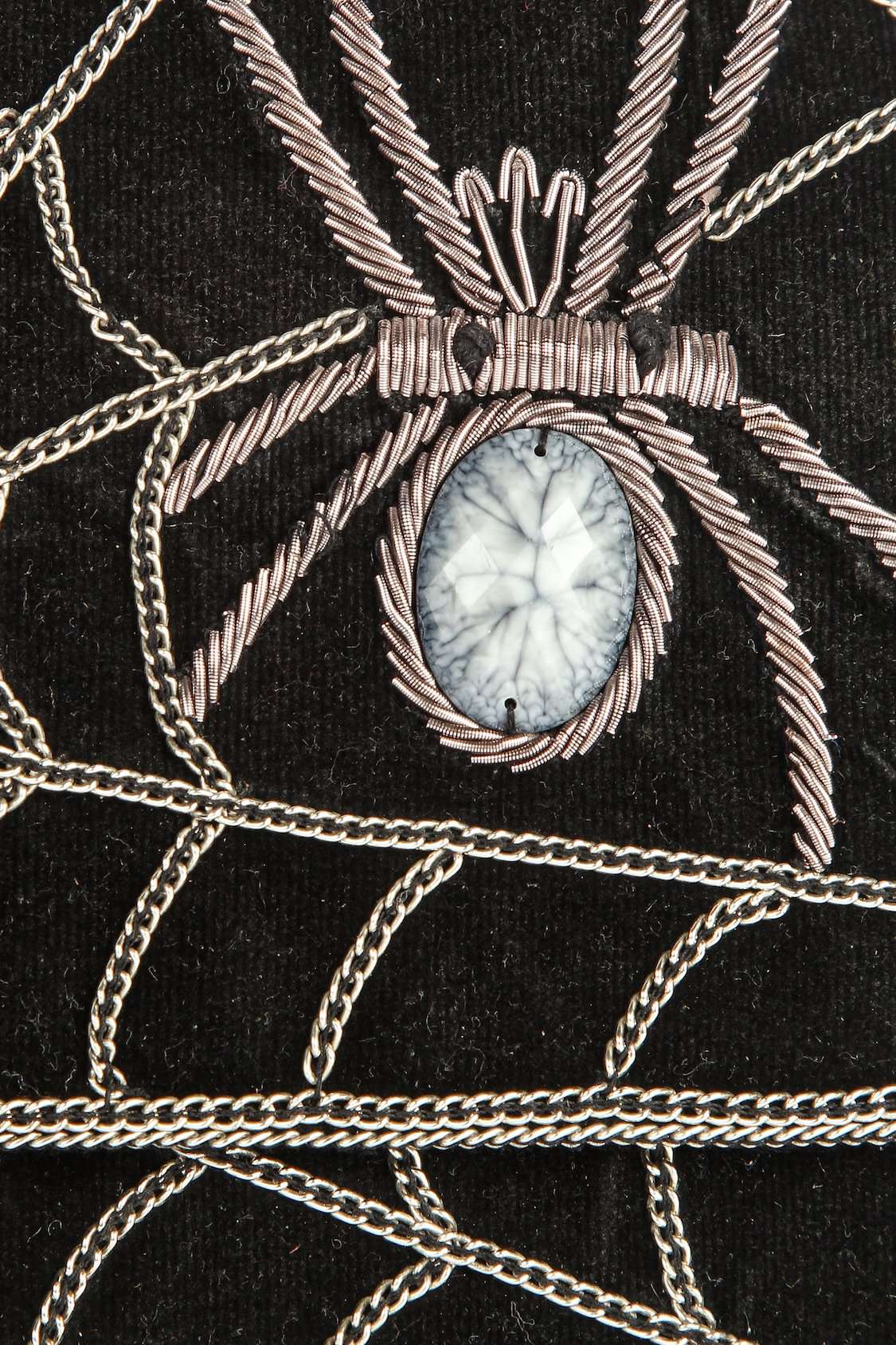 Lillian Black Spider Web Clutch Bag
