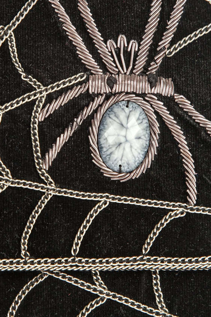 Lillian Black Spider Web Clutch Bag