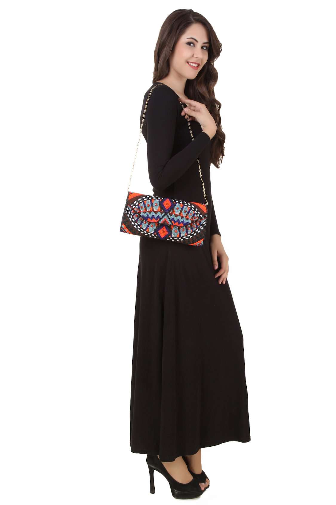 Alyssa Multi Colour Clutch Bag