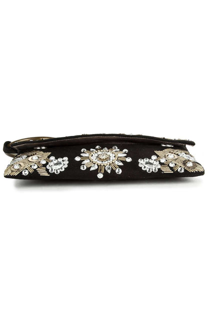 Olivia Black Silver Evening Handbag