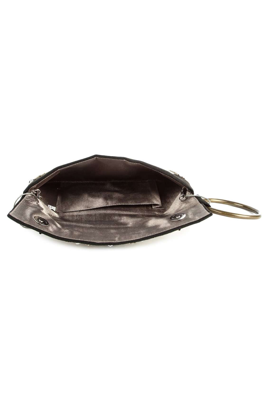 Olivia Black Silver Evening Handbag
