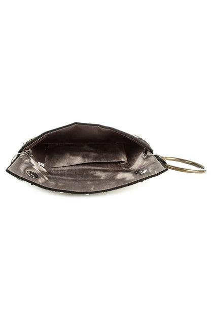 Olivia Black Silver Evening Handbag