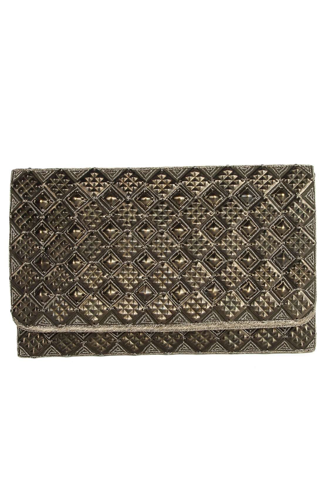 Natalie Antique Silver Clutch Bag