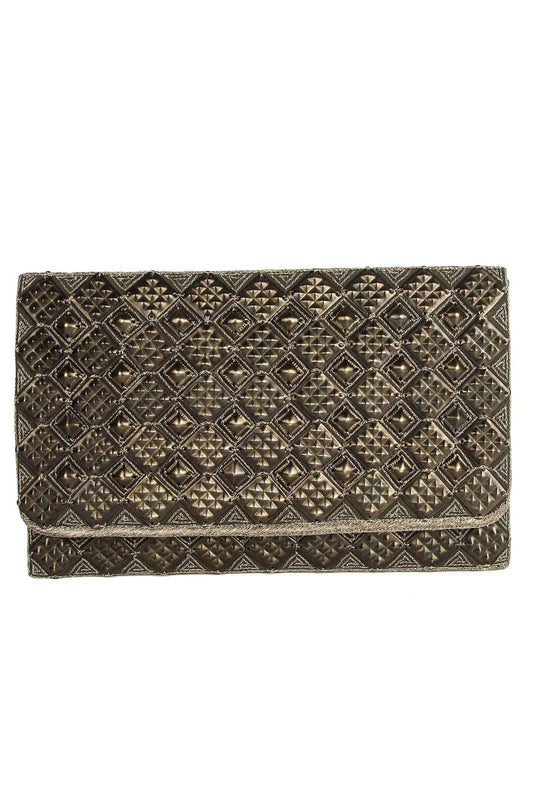 Natalie Antique Silver Clutch Bag