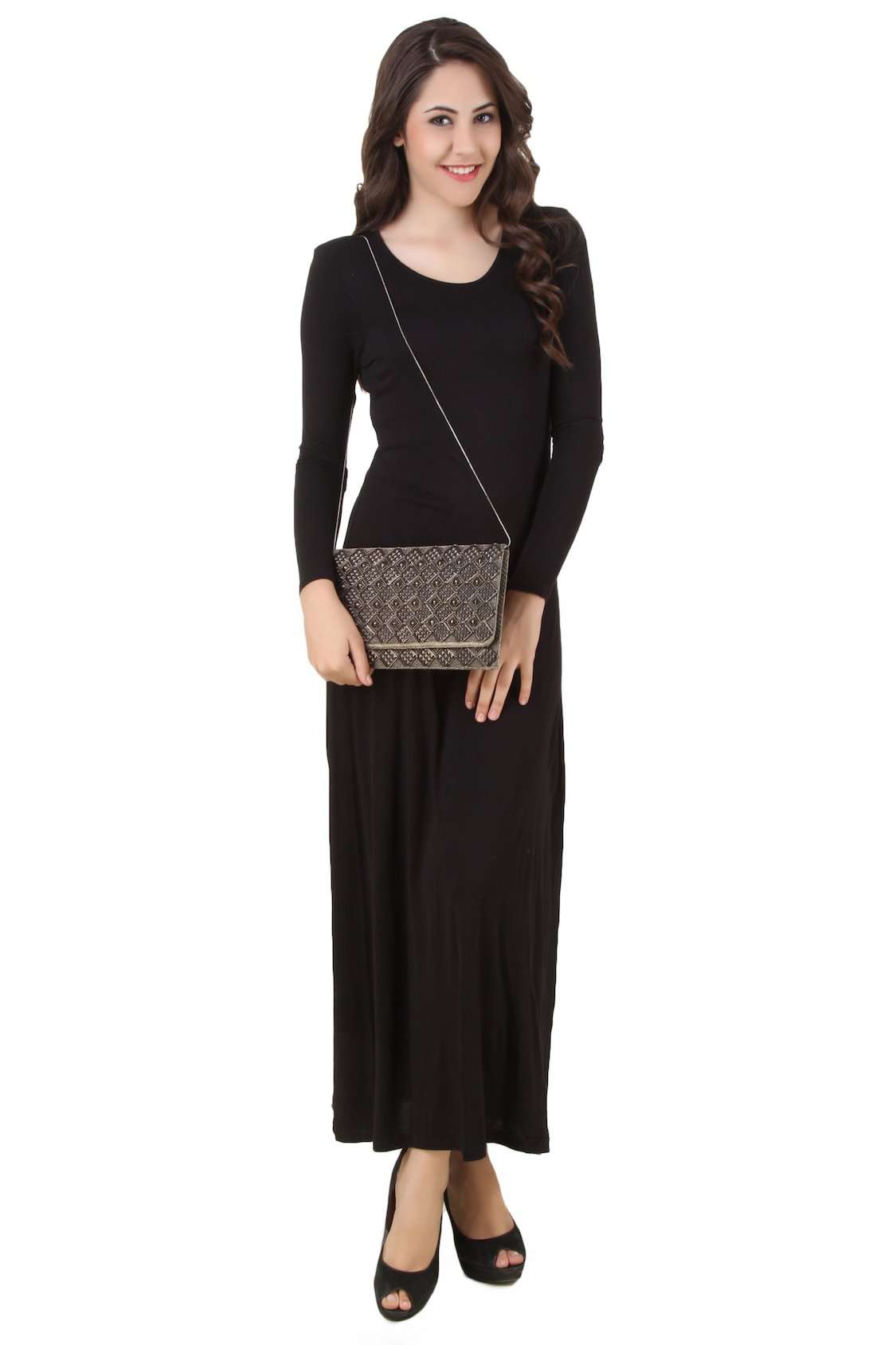 Natalie Antique Silver Clutch Bag