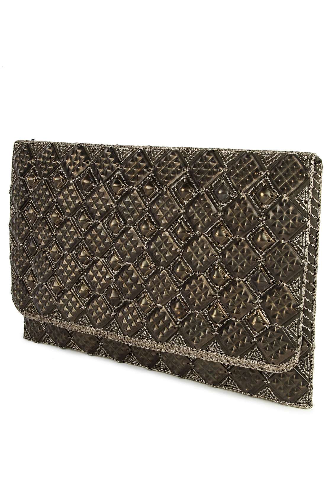 Natalie Antique Silver Clutch Bag