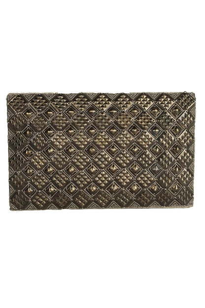 Natalie Antique Silver Clutch Bag