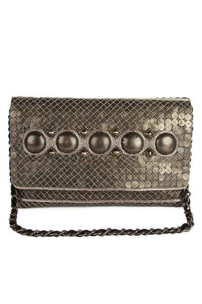 Chloe Antique Silver Clutch Bag