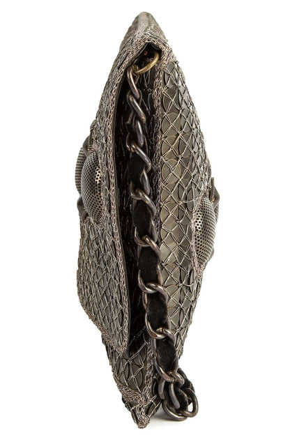Chloe Antique Silver Clutch Bag
