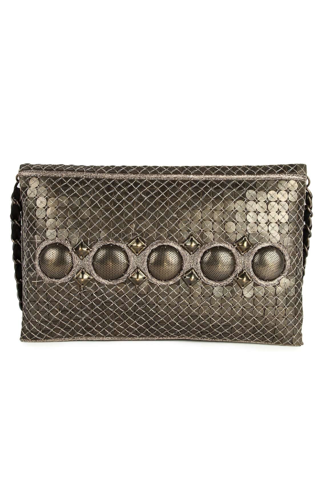 Chloe Antique Silver Clutch Bag
