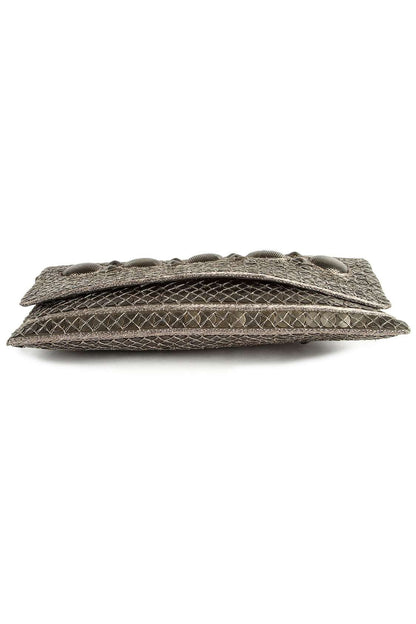 Chloe Antique Silver Clutch Bag