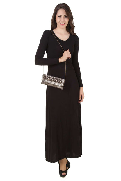 Anna Antique Silver Clutch Bag