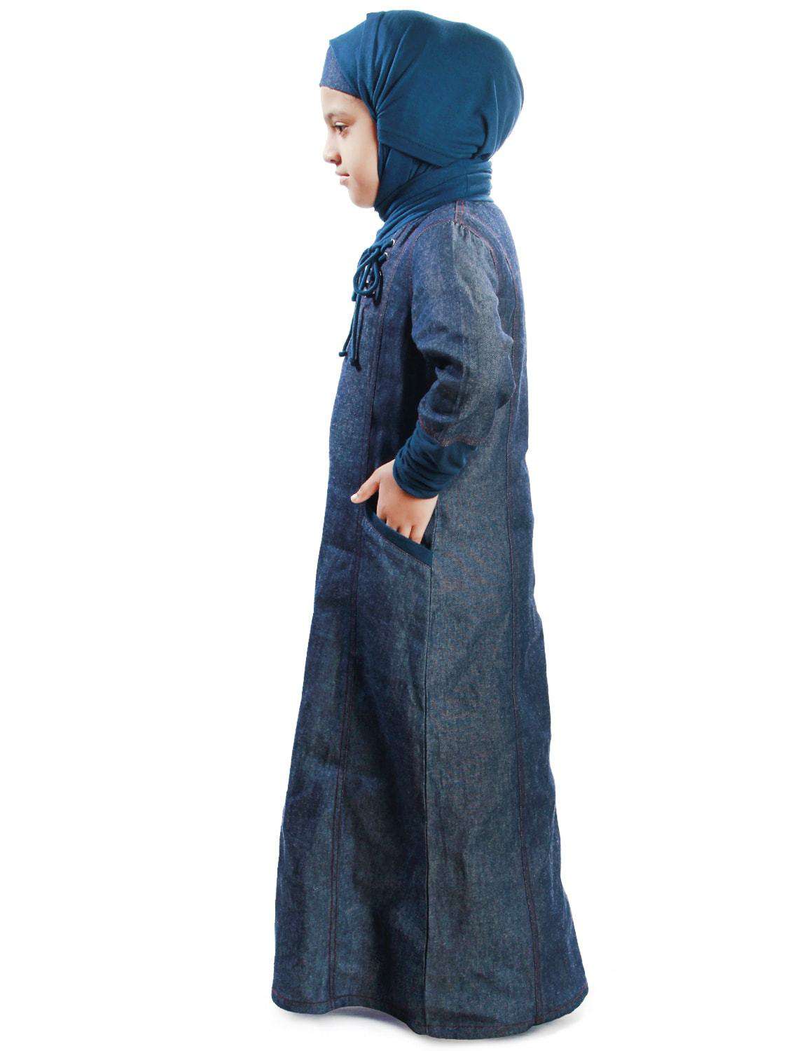 Maira Denim Kid's Abaya Side