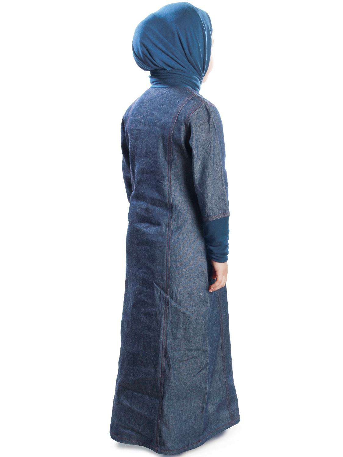 Maira Denim Kid's Abaya Back
