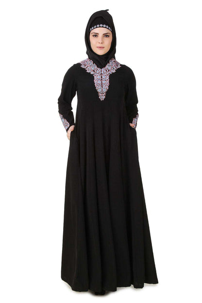 Aqeelah Black Nida Abaya Front