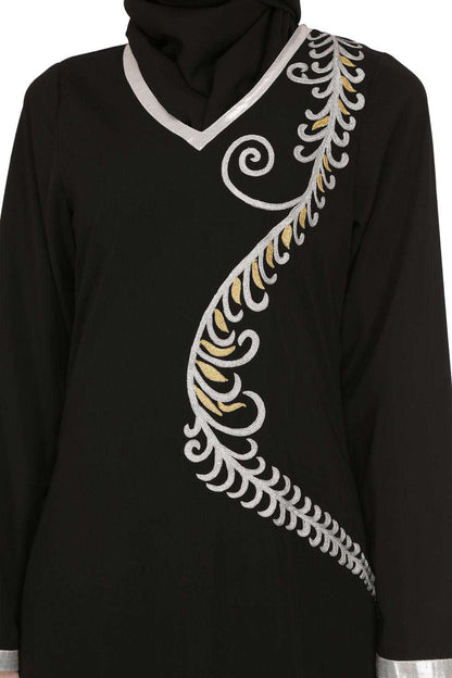 Qareebah Black Nida Abaya