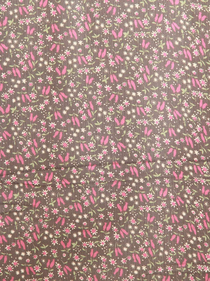 Akia Black Floral Print Georgette Hijab