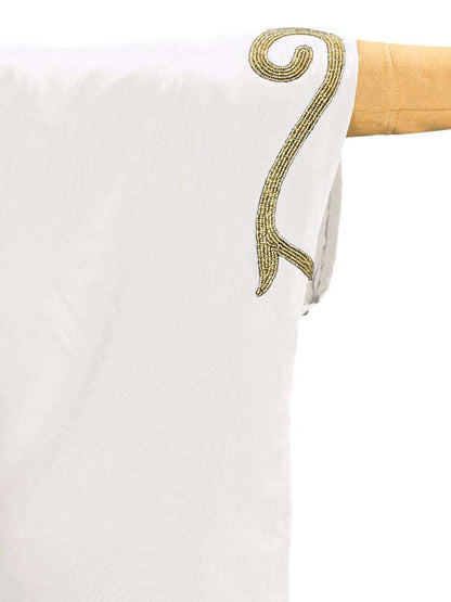Nayyab Hand Embroidered White Kaftan