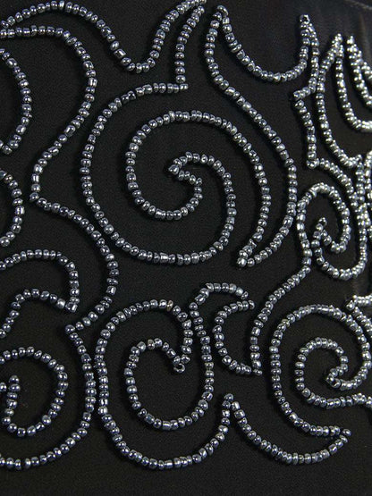 Anum Hand Embroidered Black Georgette Kaftan (Without Inner)