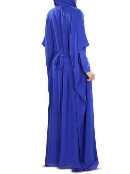 Nazeeha Hand Embroidered Royal Blue Kaftan