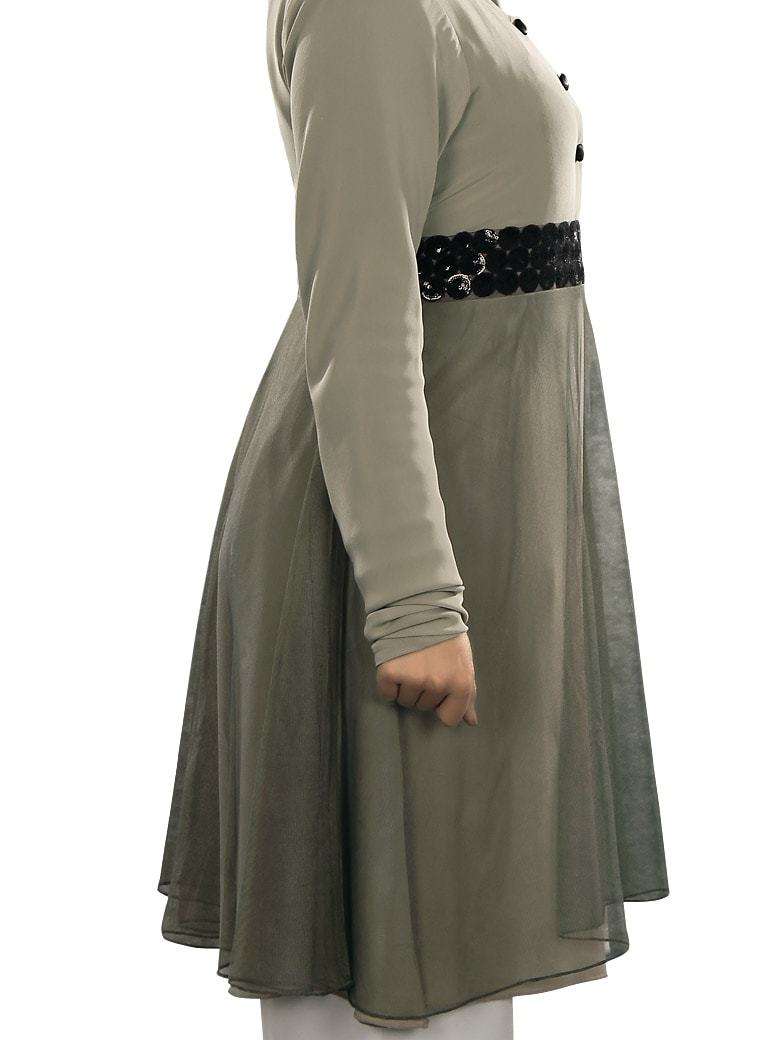 Shabista Warm Grey  Tunic