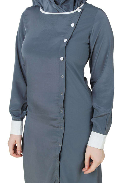 Qirat Grey Crepe Tunic