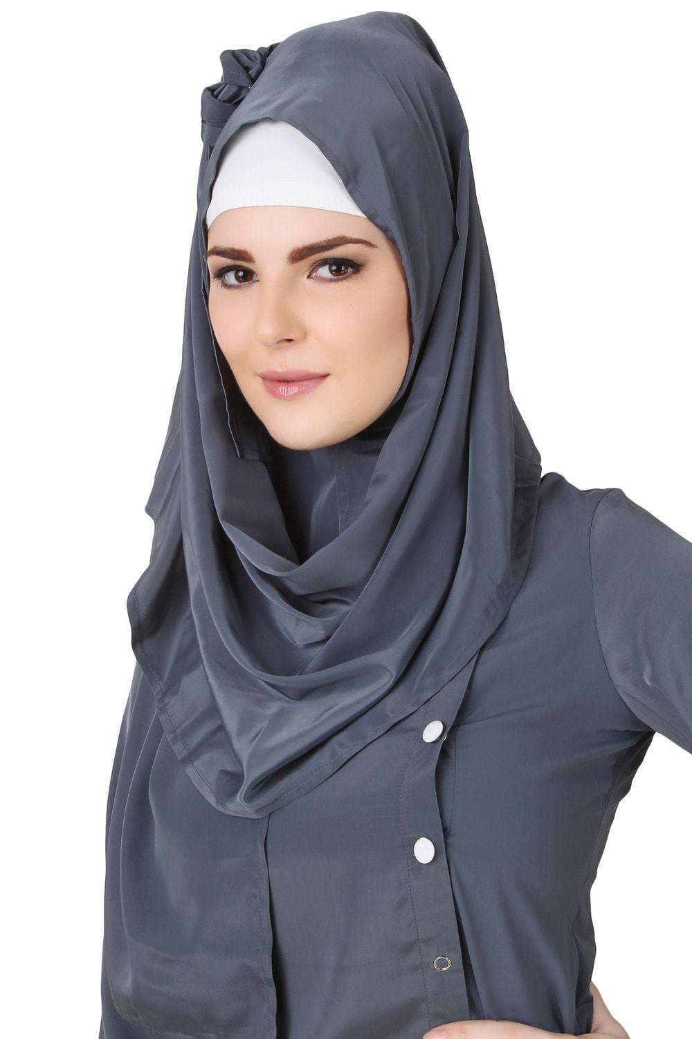 Qirat Grey Crepe Tunic