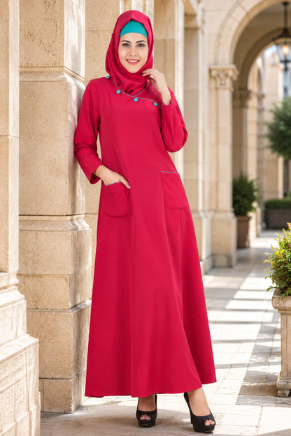 Razaan Rose Pink Kashibo Abaya for Muslim Women, Elegant Modest Islamic Dress in Soft Pink for Daily Wear and Special Occasions in India